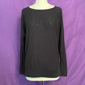 Vince Black Rolled Edge Knit Sweater. Size S.